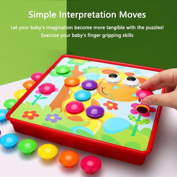 3D PUZZLE BUTTON ART COLOR MATCHING GAME