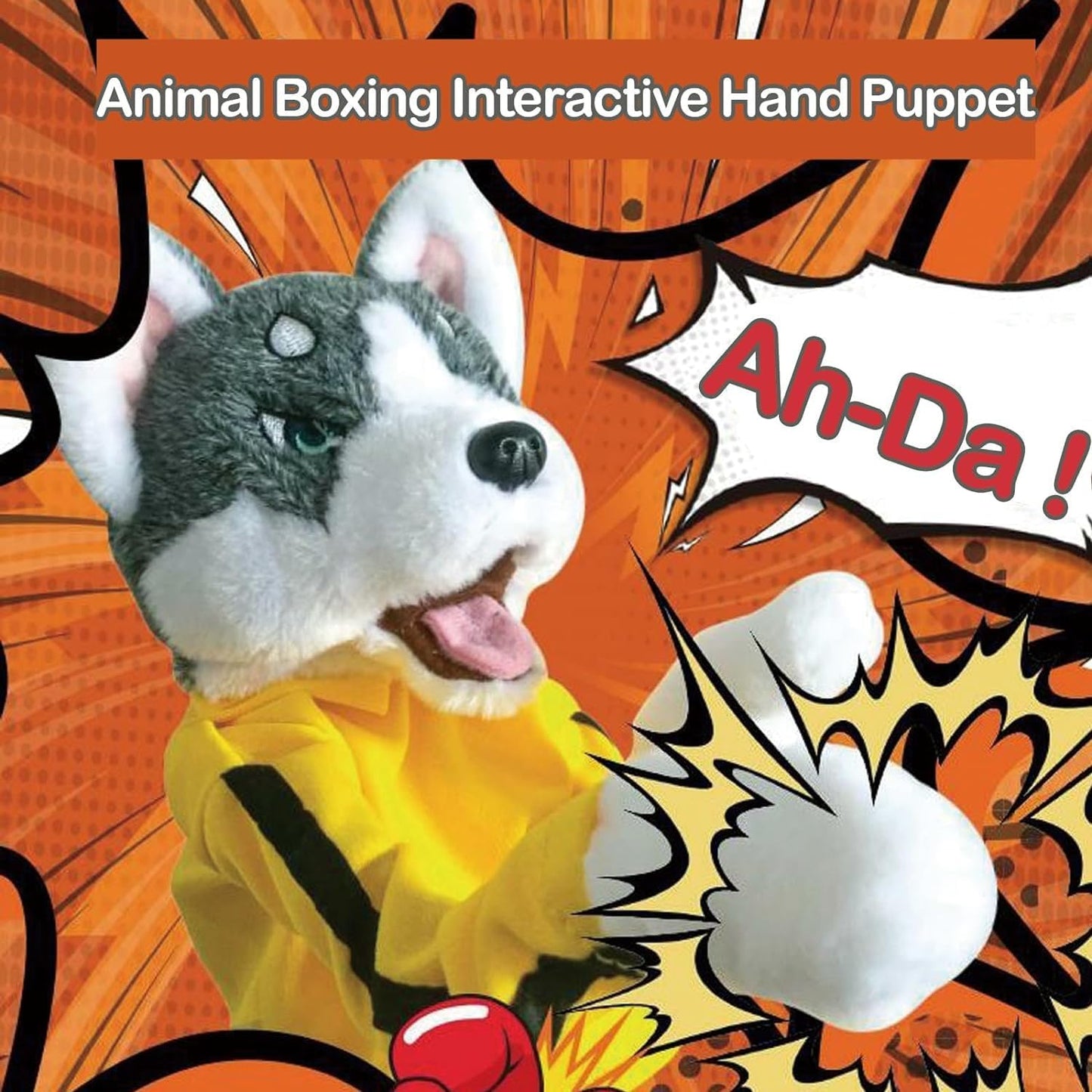 Funny Husky Boxing Hand Puppet