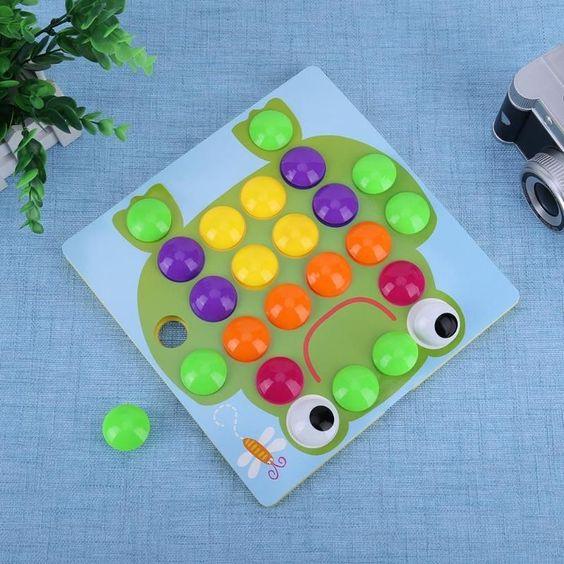 3D PUZZLE BUTTON ART COLOR MATCHING GAME