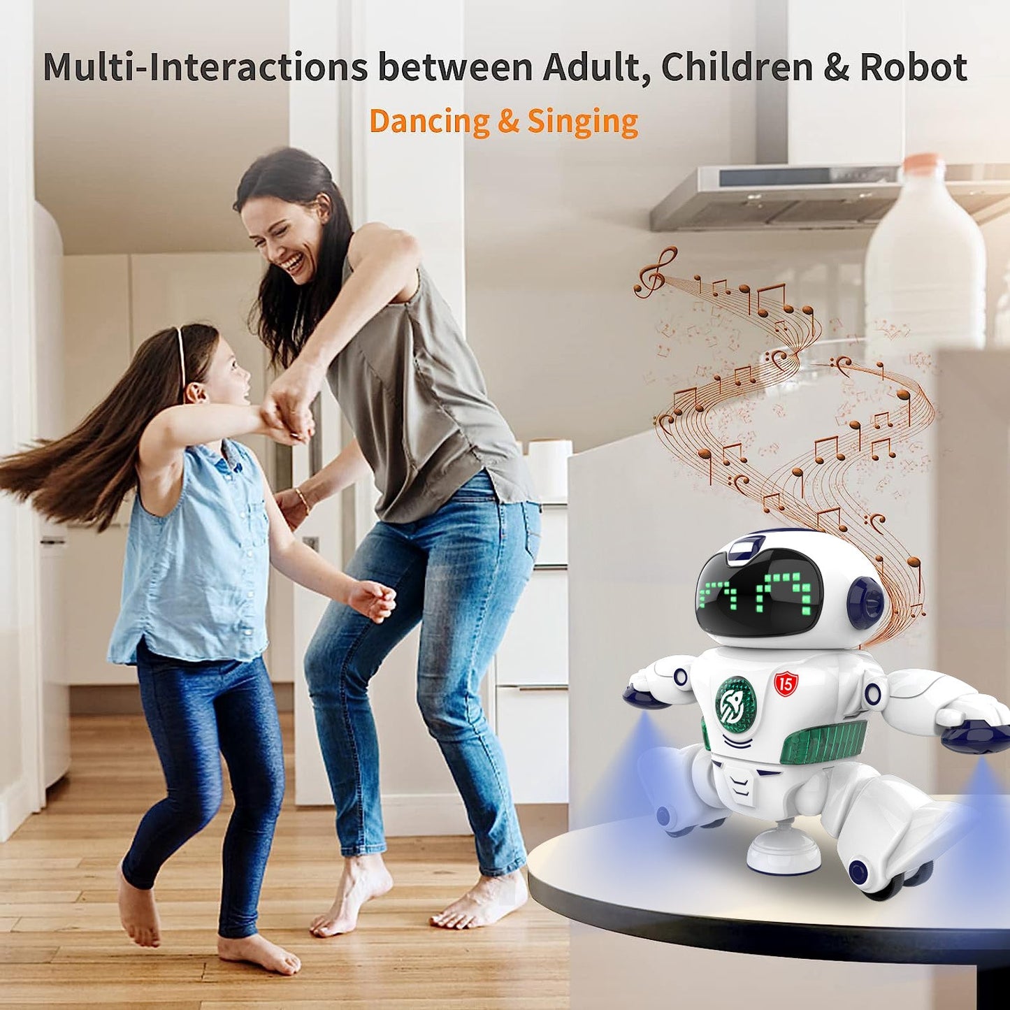 Lighting & Musical Rotating Electric Robot Toy