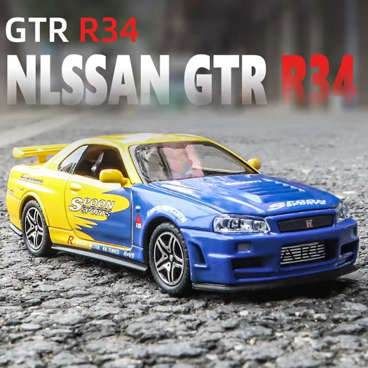 Diecast Model Nissan GTR R34 Skyline 1/32