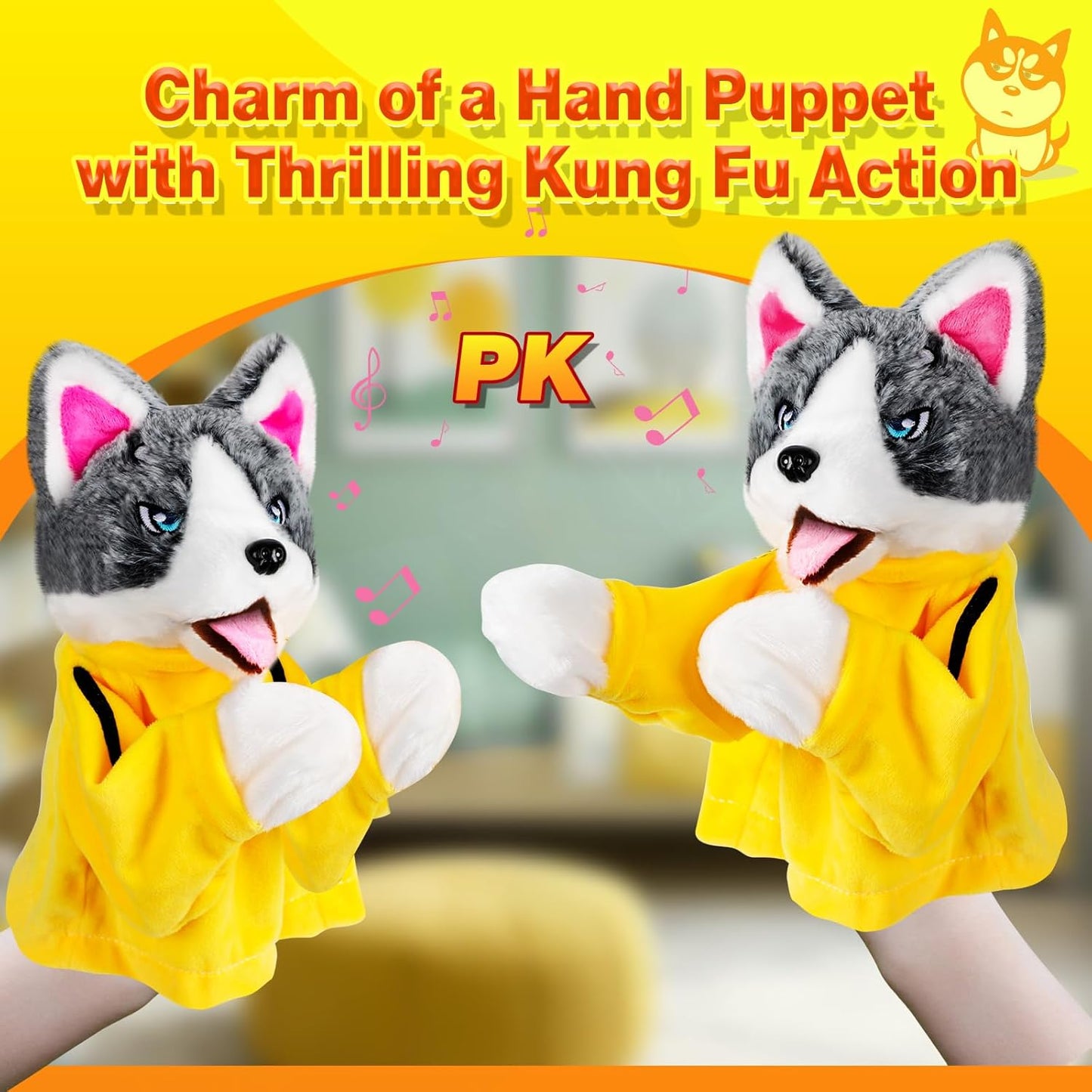 Funny Husky Boxing Hand Puppet