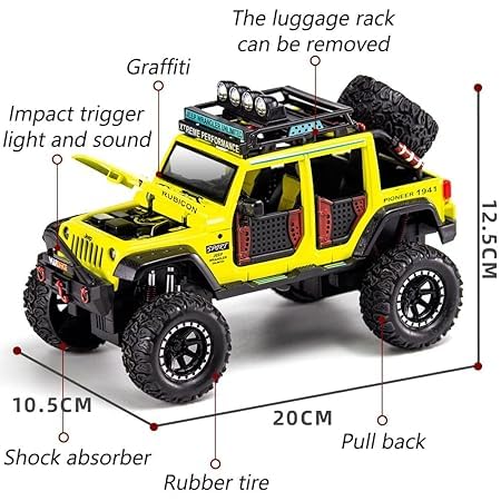 Diecast Model Jeep Wrangler Rubicon 1/24