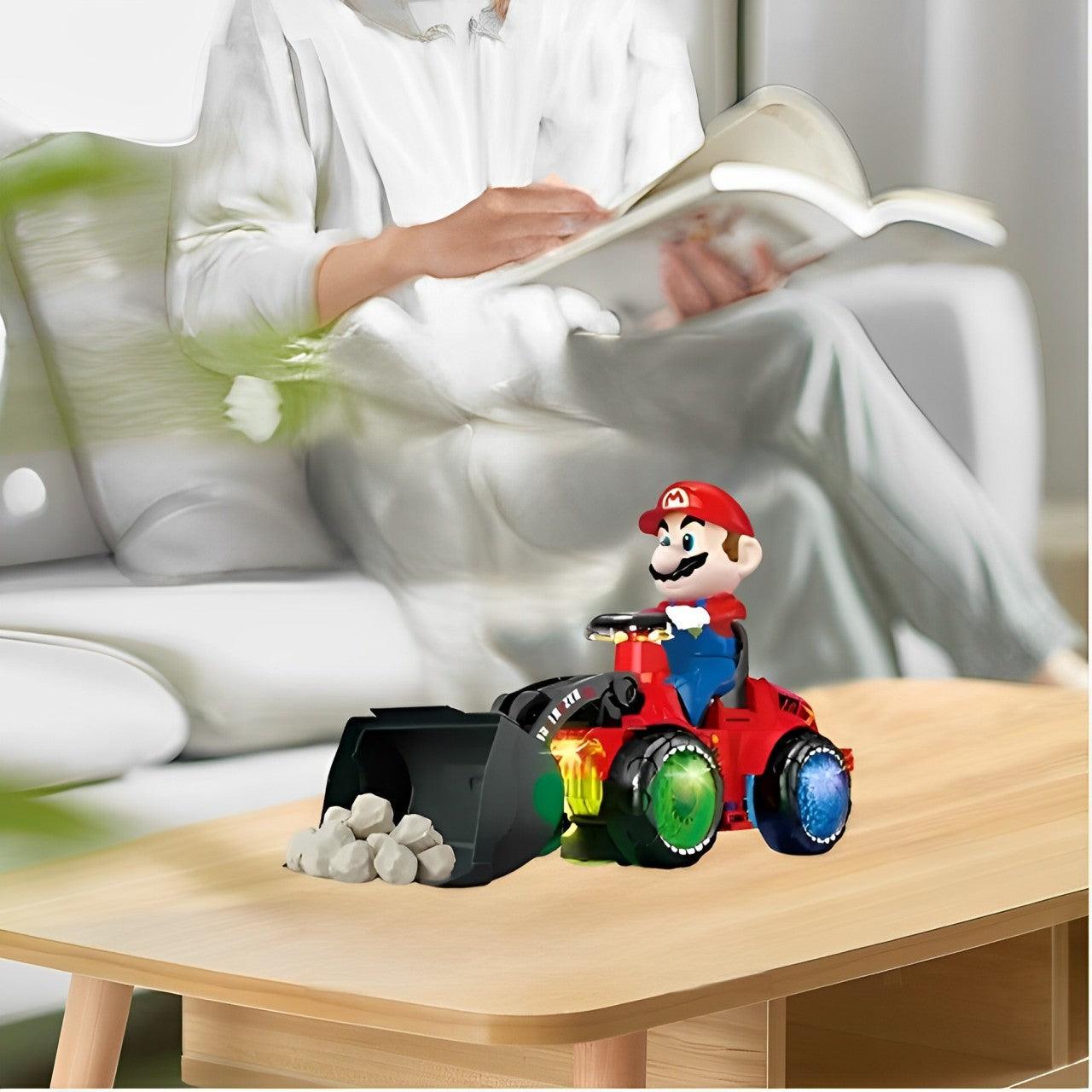 Mario Engineering Vehicle With LED Light Toy For Kids