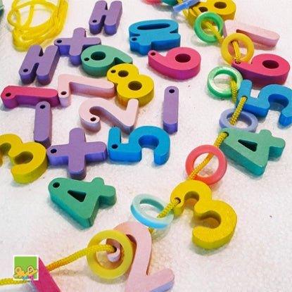 Montessori Educational Rope Wooden Blocks