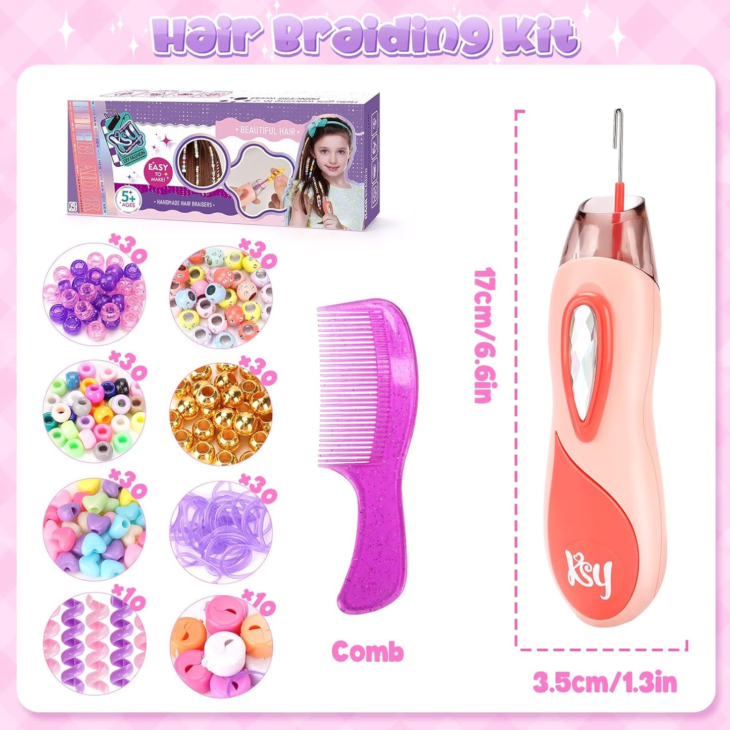 Hair Braiding Beading Kit For Girls