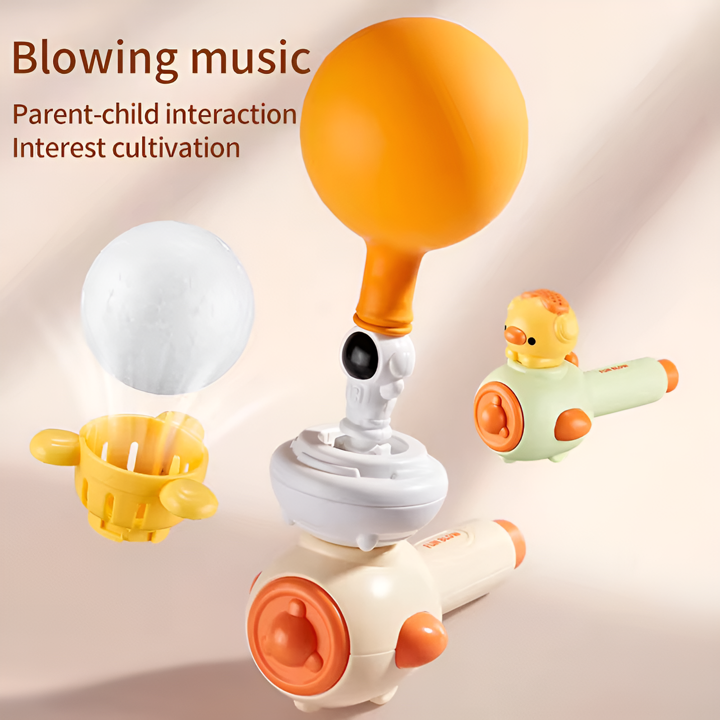 3 in 1 Breathing Exercise Ball Blower Toy For Kids