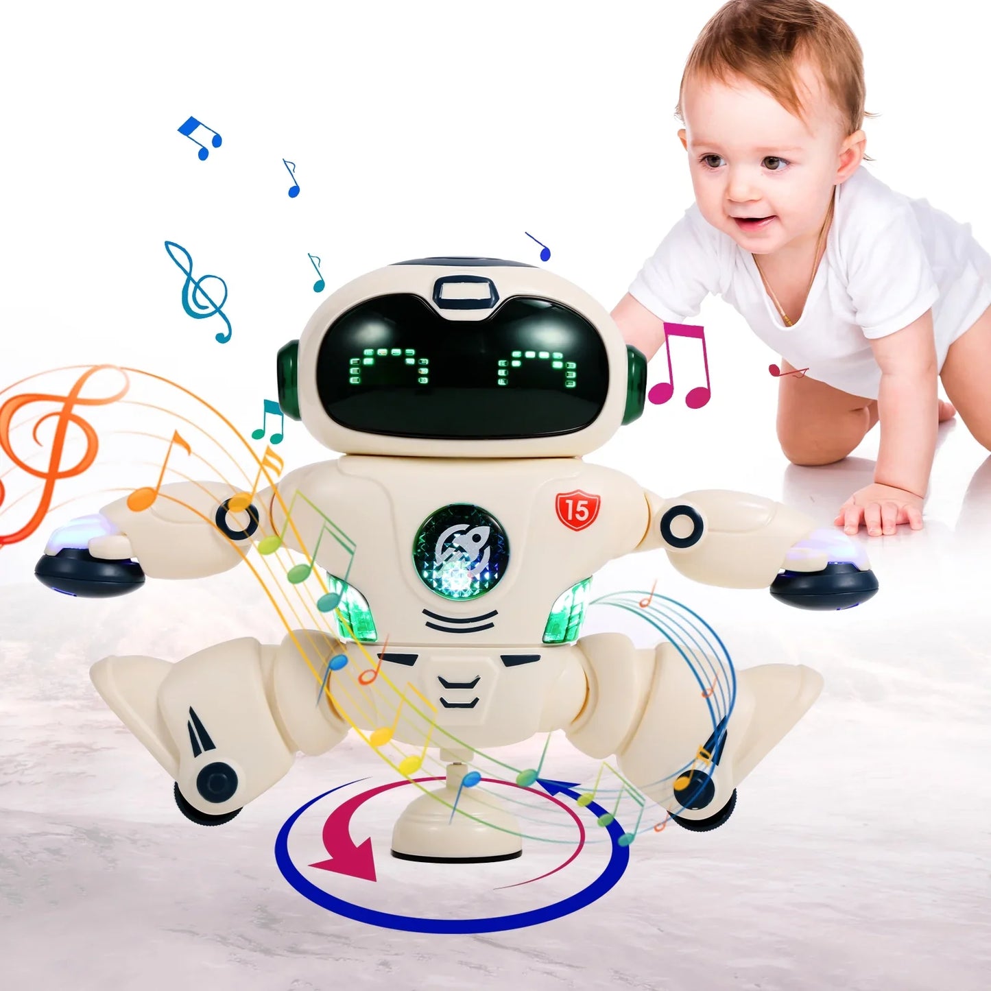 Lighting & Musical Rotating Electric Robot Toy