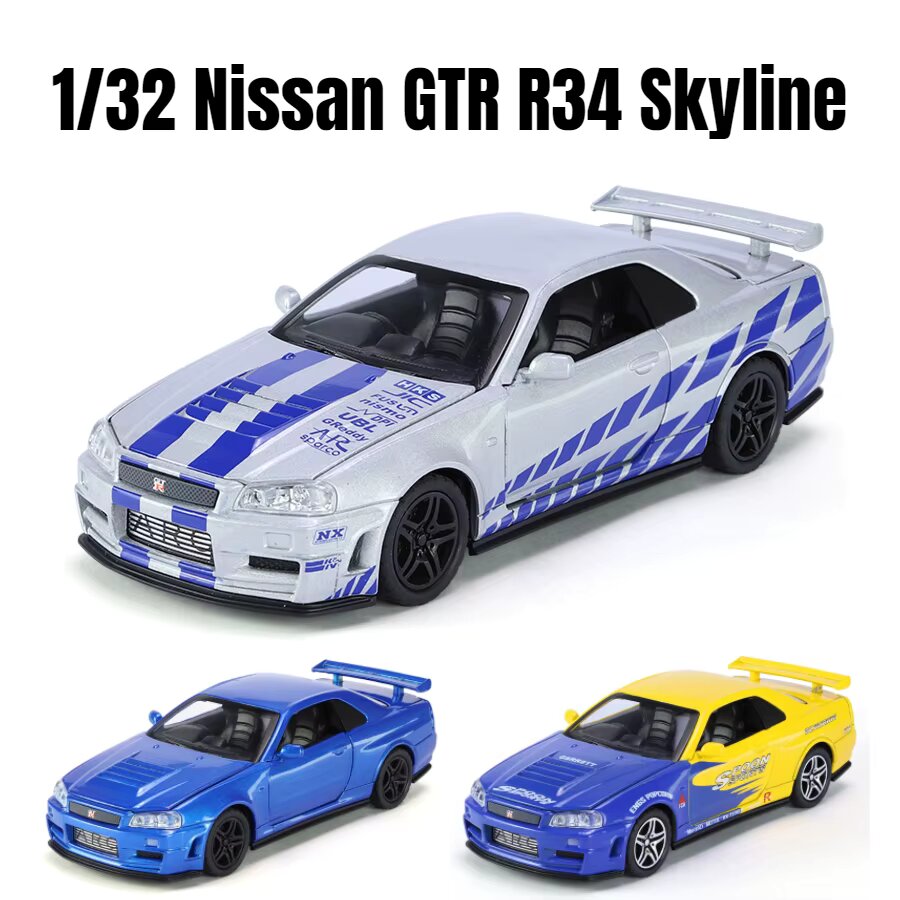 Diecast Model Nissan GTR R34 Skyline 1/32