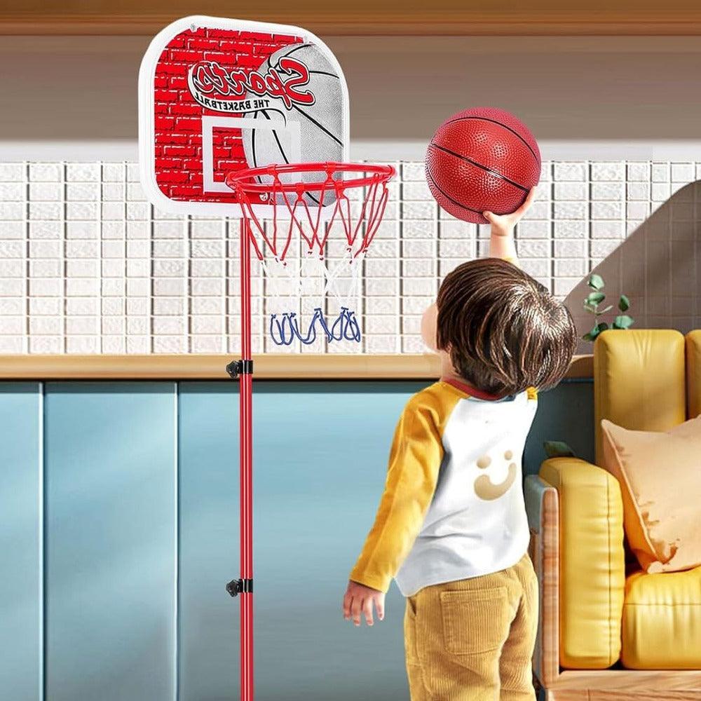 Children's Height Adjustable Basketball Stand Indoor Activity Toy