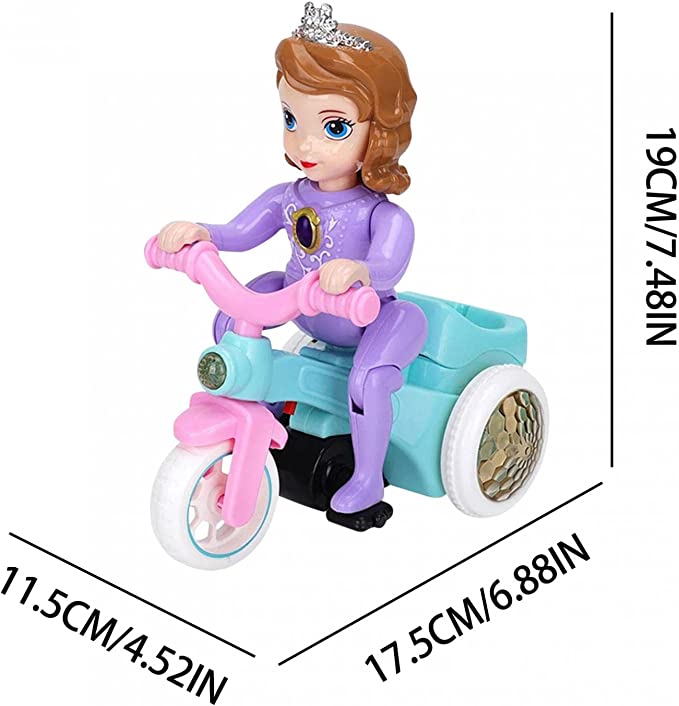 Lightning & Musical Stunt Bike Tricycle Bump Go Scooter Toy