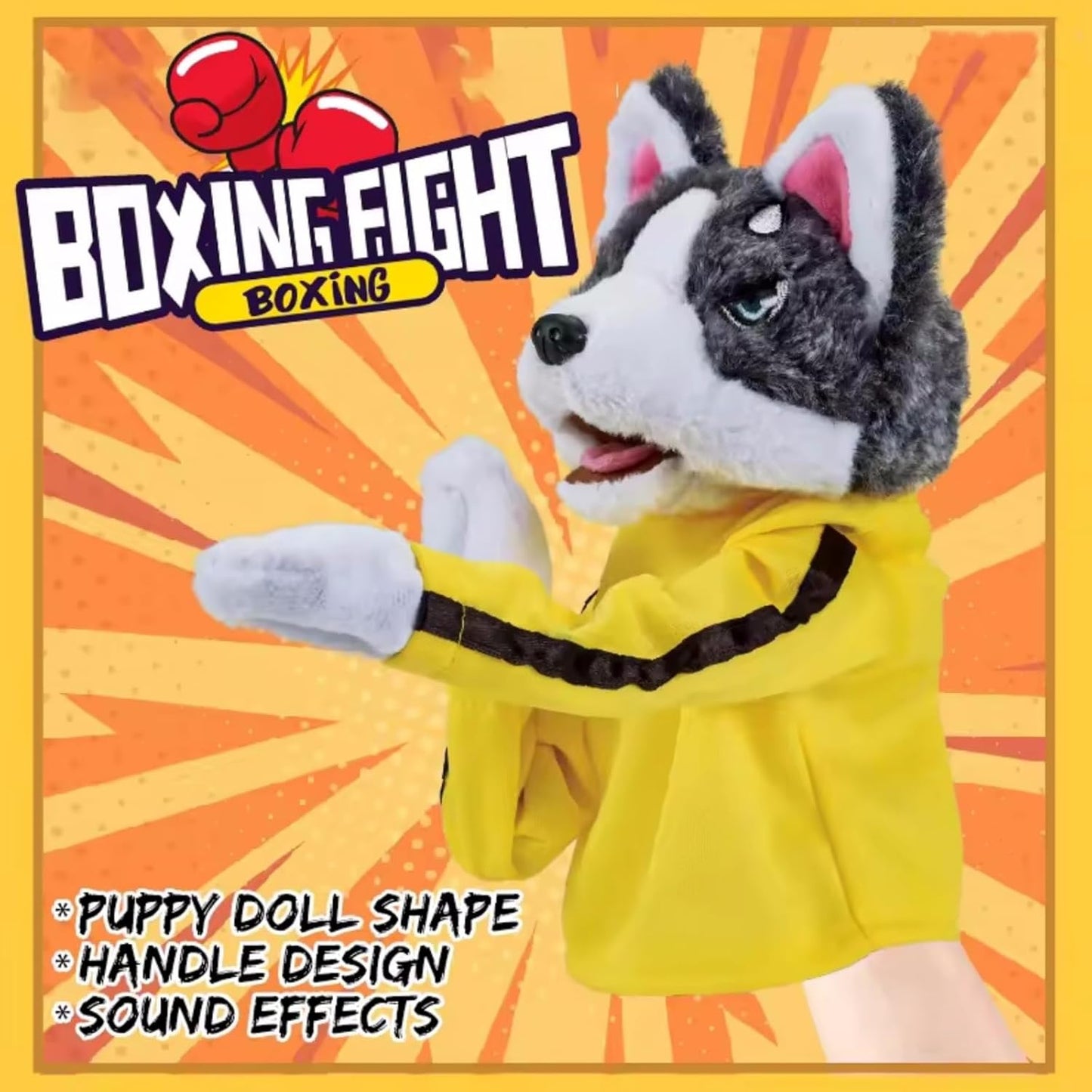 Funny Husky Boxing Hand Puppet