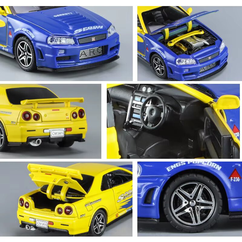 Diecast Model Nissan GTR R34 Skyline 1/32