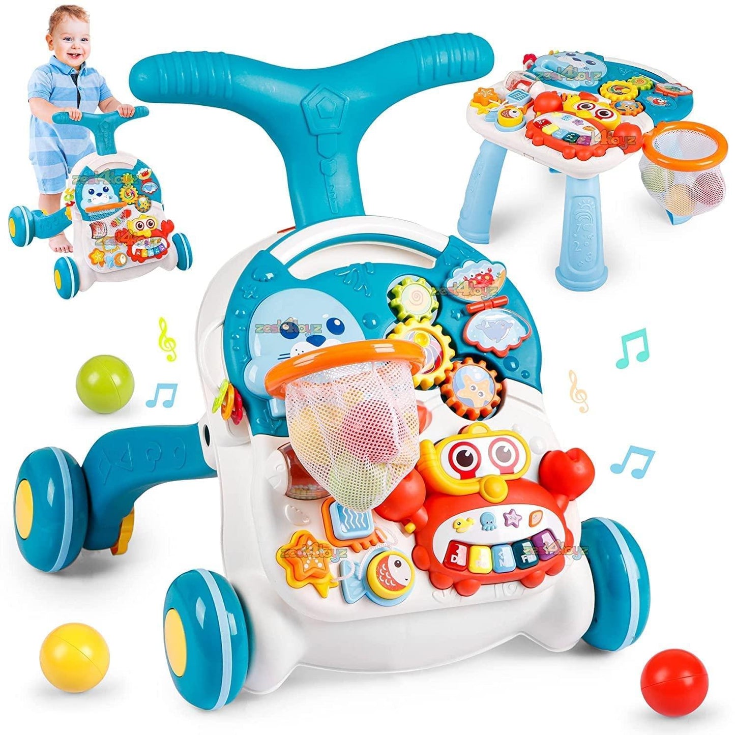 2 In 1 Musical Activity Walker + Activity Table