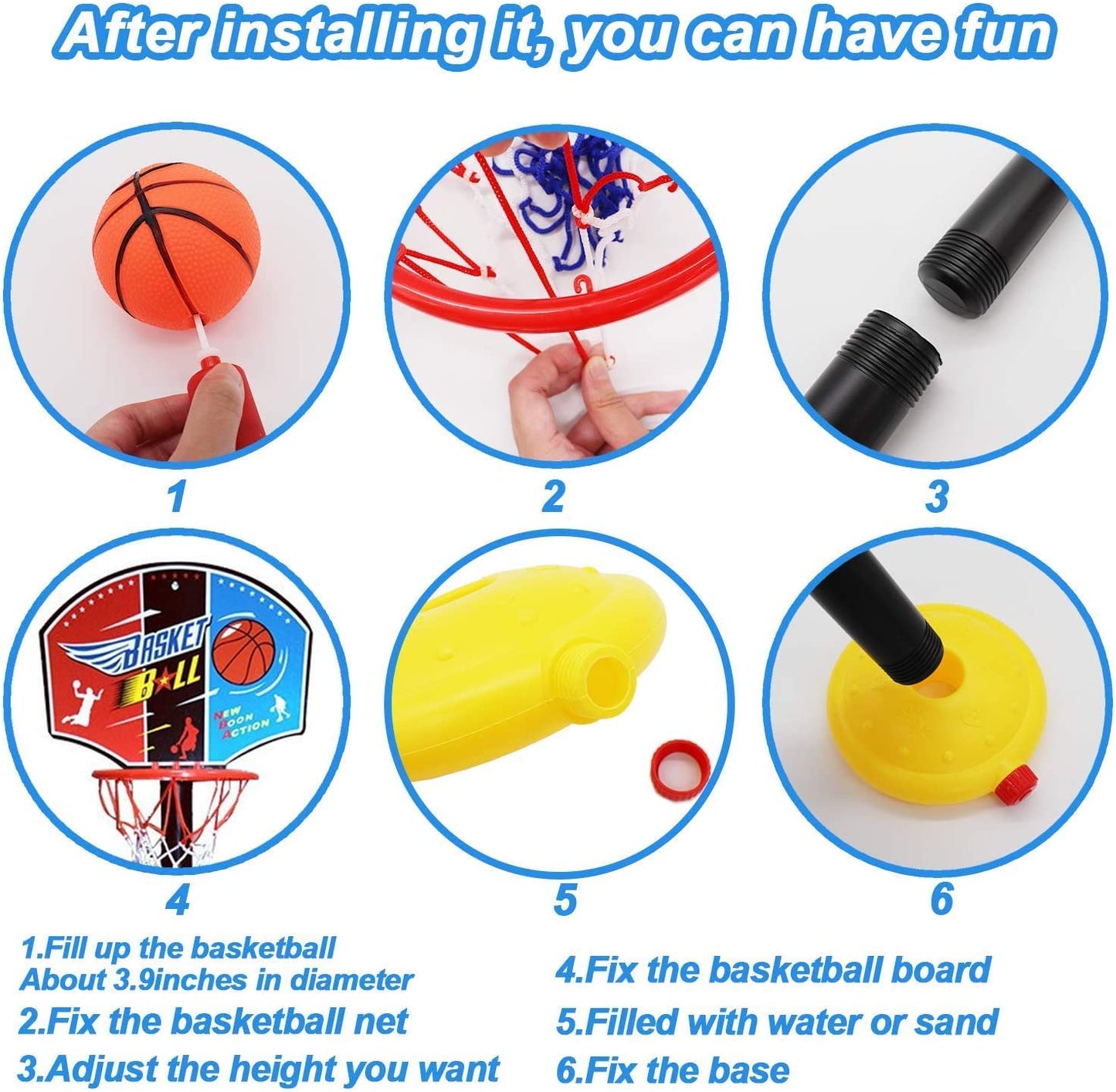 Children's Big Size Basketball Stand Indoor Activity Toy