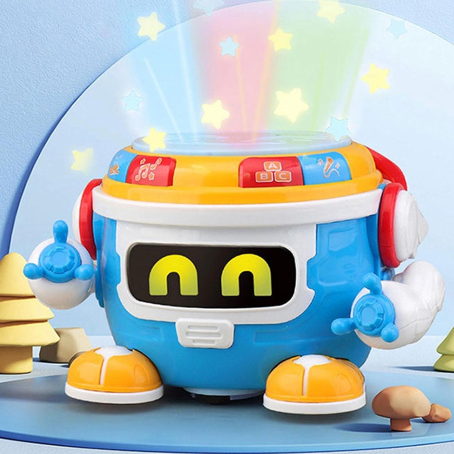 Lightning & Musical Drum Robot For Kids