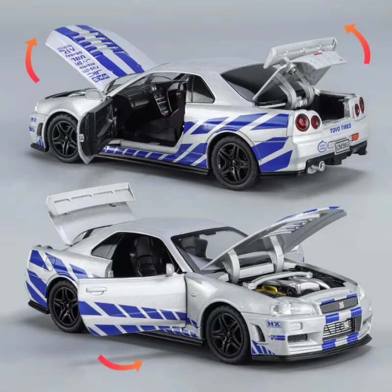 Diecast Model Nissan GTR R34 Skyline 1/32