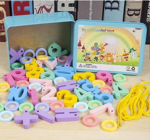 Montessori Educational Rope Wooden Blocks