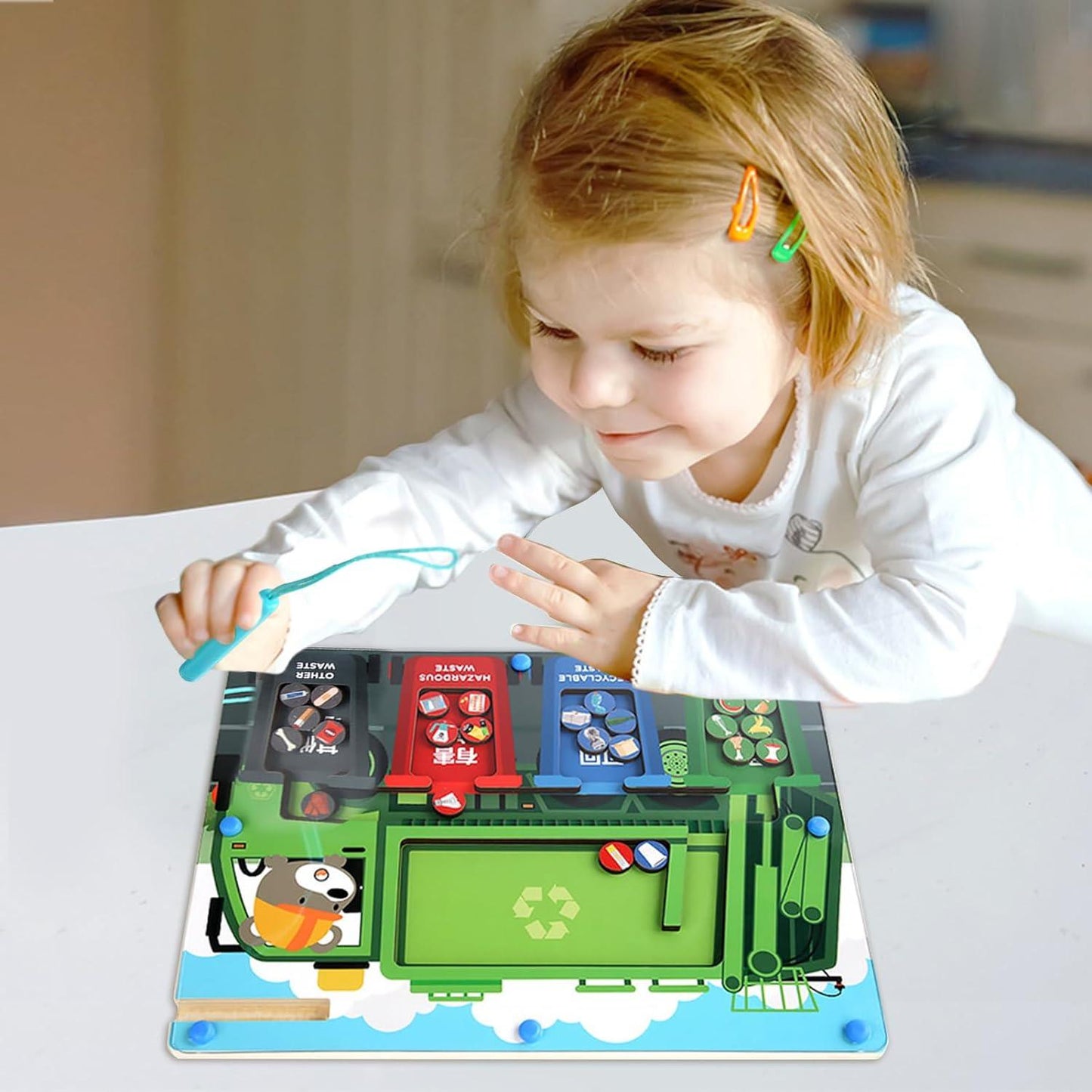 Montessori Garbage Sorter Maze Board Toy For Kids