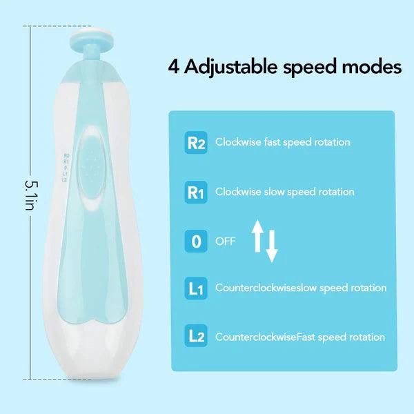 Baby Electric Noiseless Nail Trimmer Set