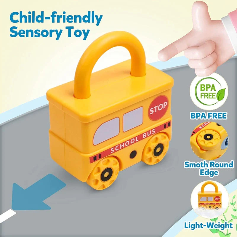 Montessori Lock & Key Car Train