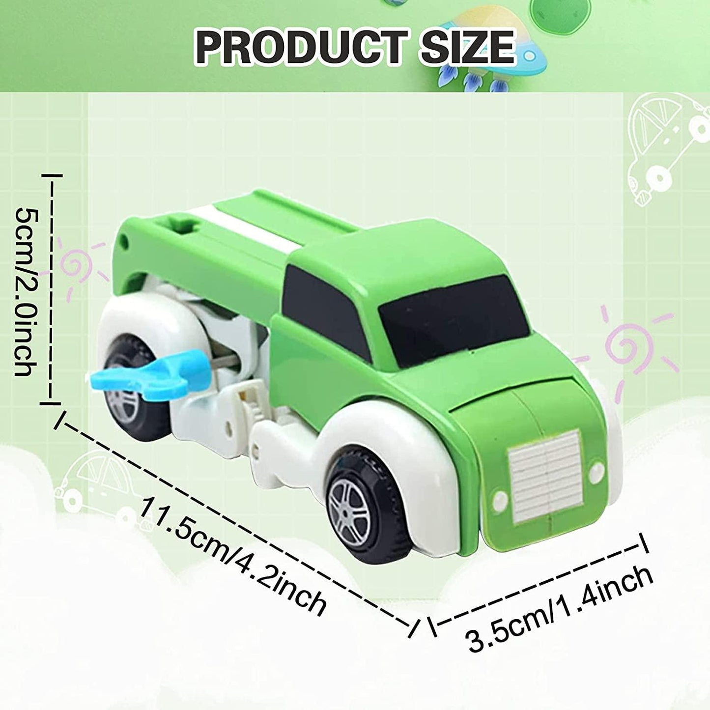 Wind Up Automatically Transform Car Toy