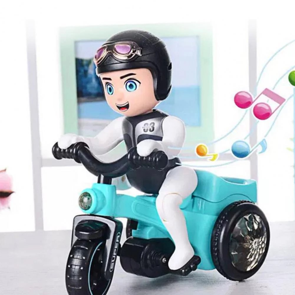 Lightning & Musical Stunt Bike Tricycle Toy