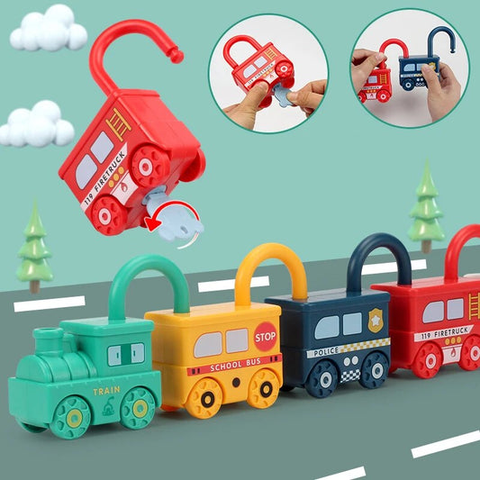 Montessori Lock & Key Car Train