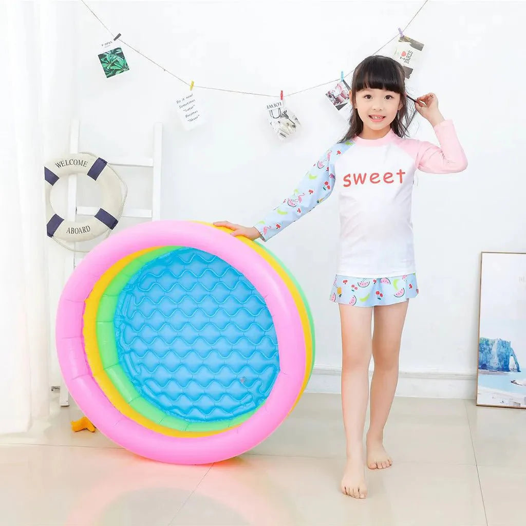 KiddieWink™ Inflatable Rainbow Color Swimming Pool