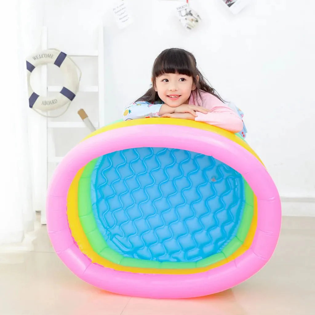 KiddieWink™ Inflatable Rainbow Color Swimming Pool