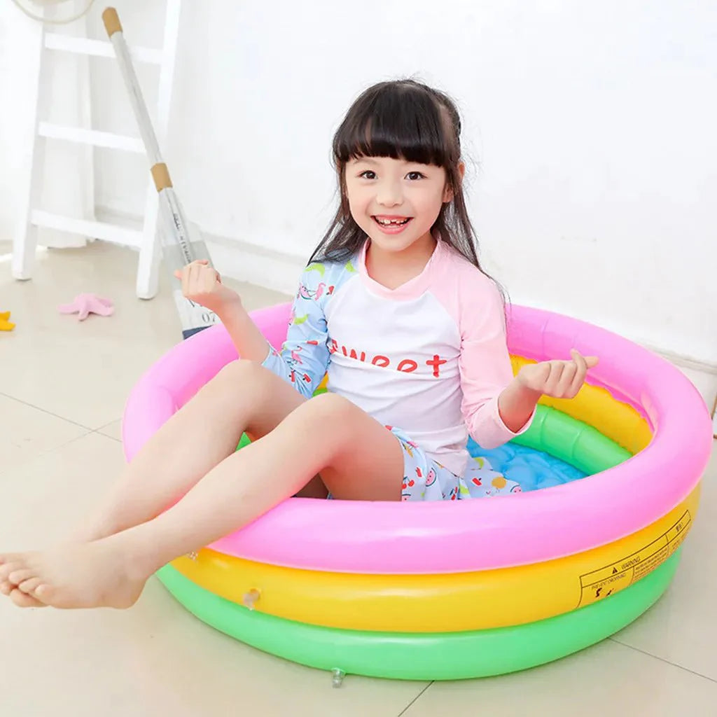 KiddieWink™ Inflatable Rainbow Color Swimming Pool