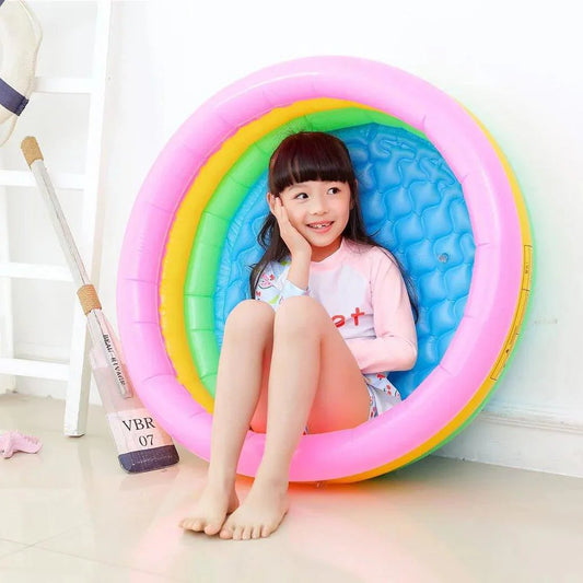 KiddieWink™ Inflatable Rainbow Color Swimming Pool