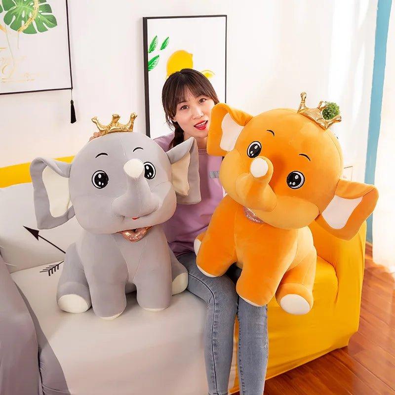 Cute Crown Baby Elephant Plush Toy