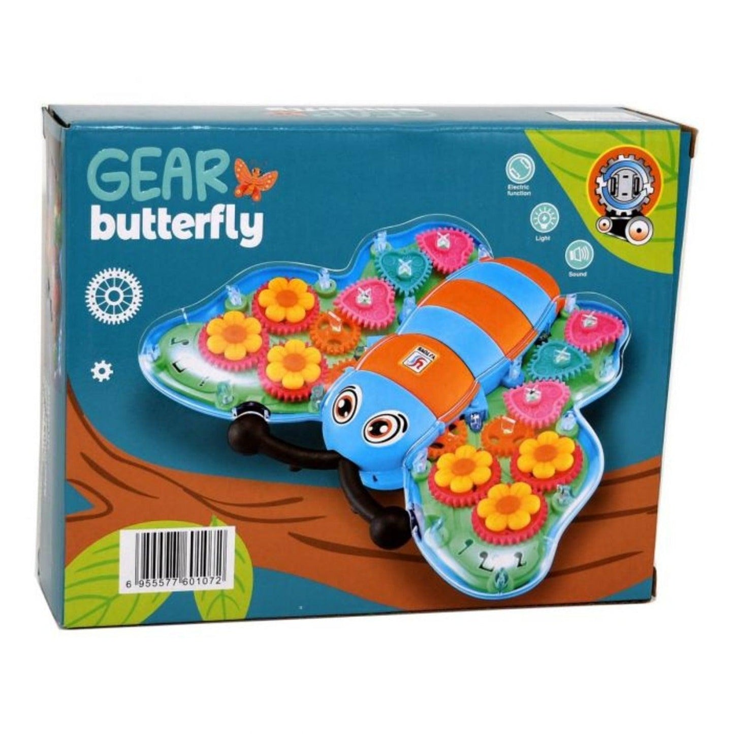 Electric Gear Butterfly Music Light Rotation Toy