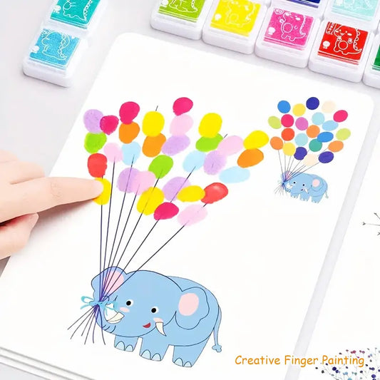 Kids Finger Painting Doodle Coloring Book