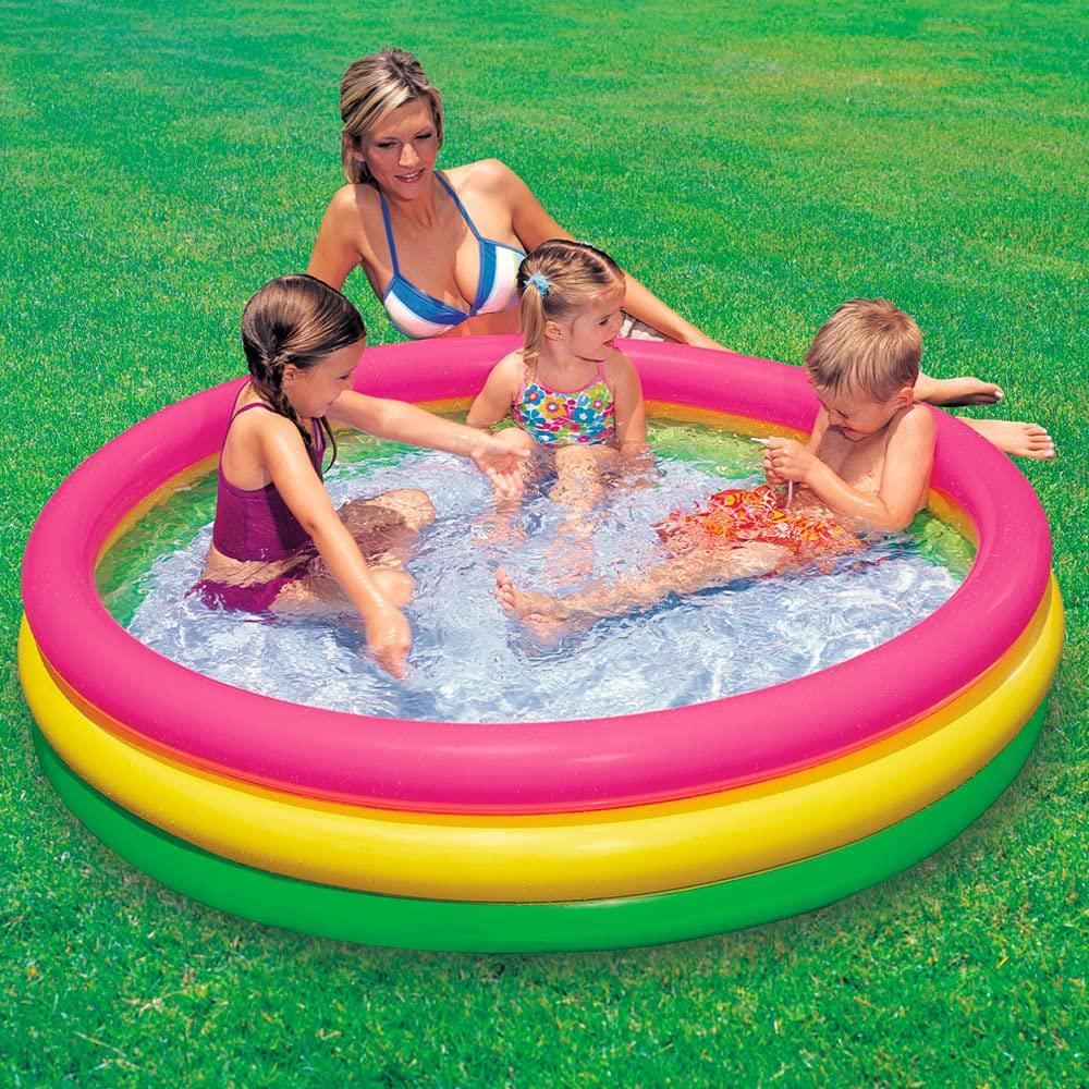 KiddieWink™ Inflatable Rainbow Color Swimming Pool