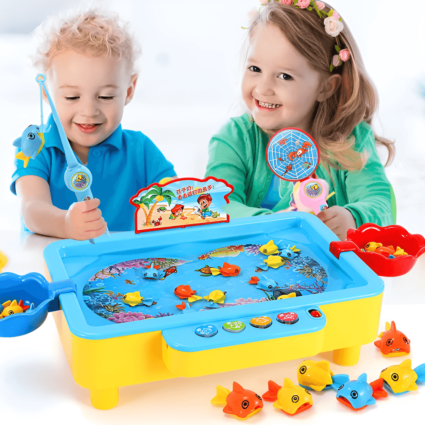 2 In 1 Electric Musical Magnet Fishing Hero Toy