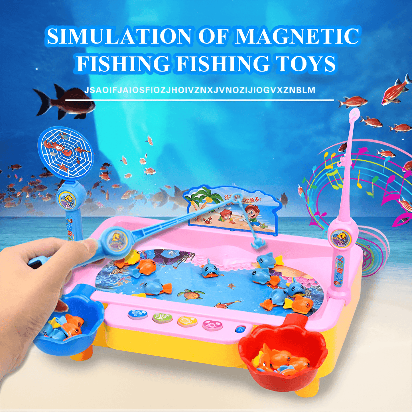 2 In 1 Electric Musical Magnet Fishing Hero Toy