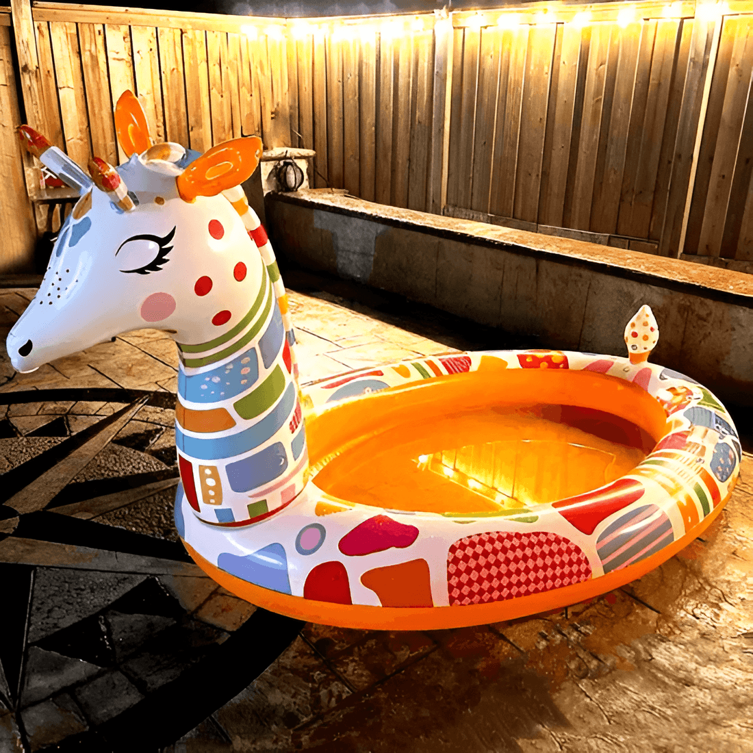 KiddieWink™ Inflatable Cute Giraffe Swimming Pool (2.66m-8.9Inch) For Kids