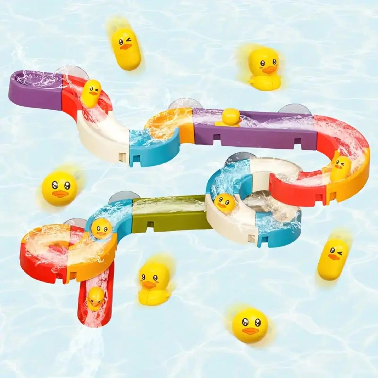 Kids DIY Quack Slide Bath Toy (62 Pcs)