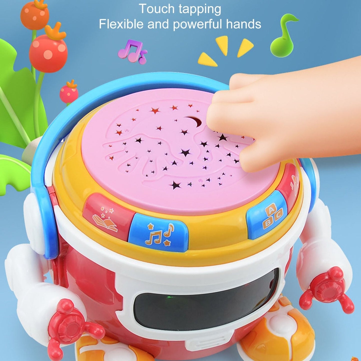 Lightning & Musical Drum Robot For Kids