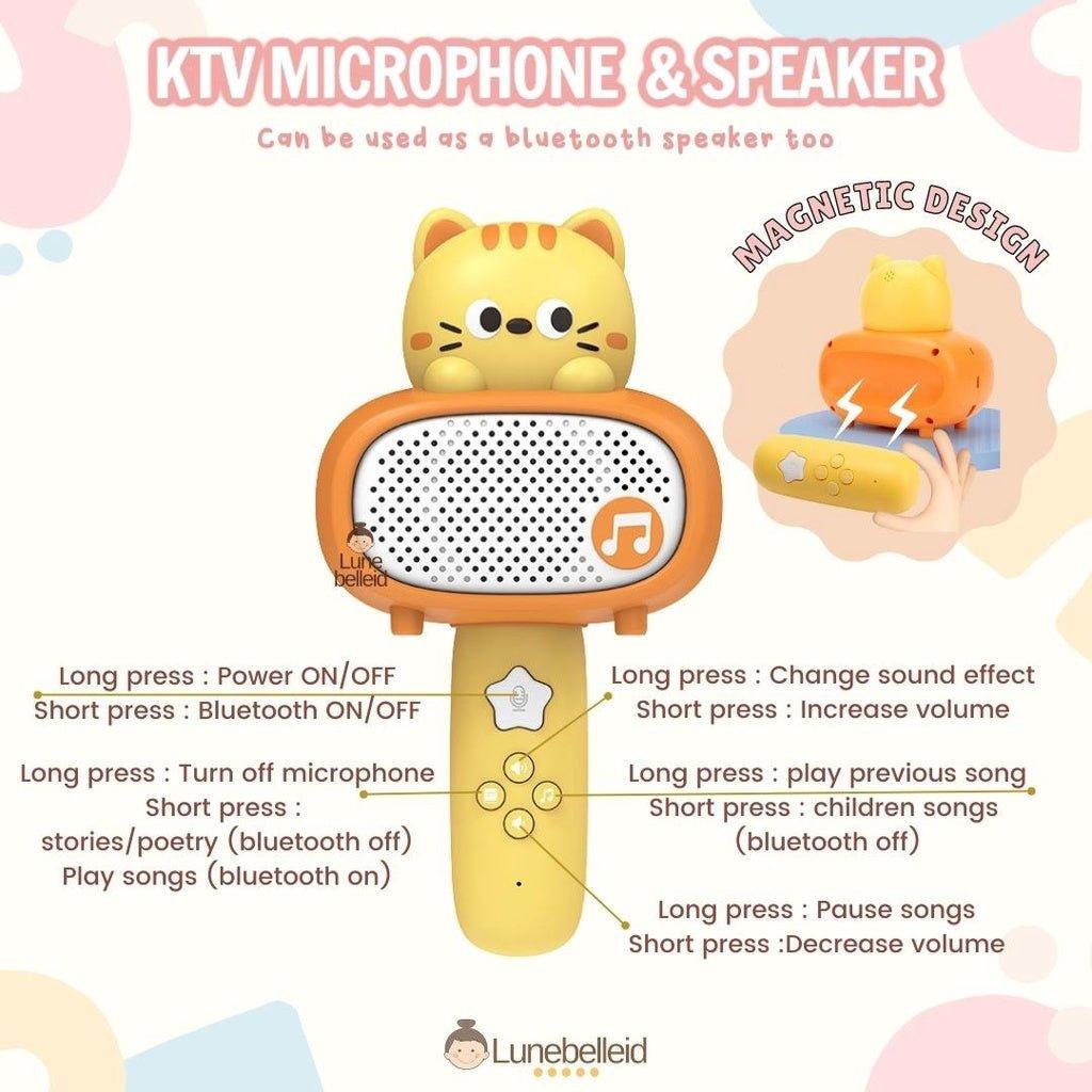 Cartoon Orange Microphone & Bluetooth Speaker Toy